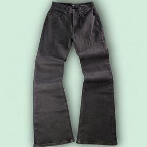 7 For All Mankind Black Sparkle Wide Leg Jeans Size 25 NWT